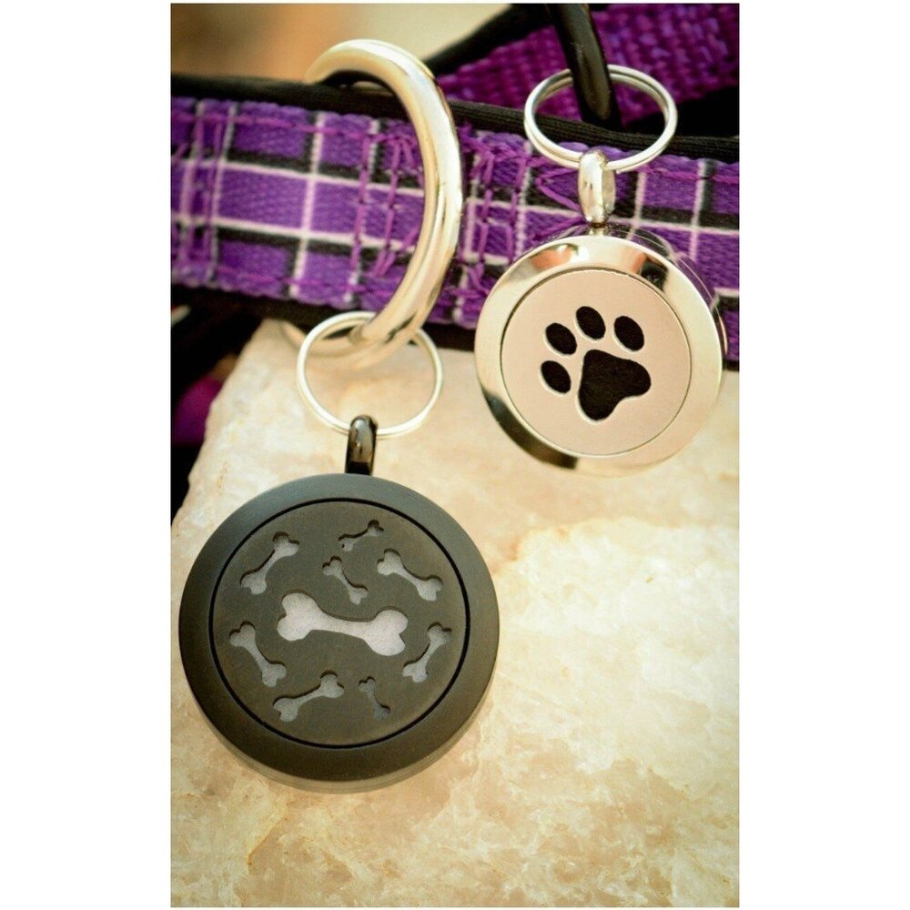 Calming Pet Diffuser Matte Black Locket for Collars 25mm
